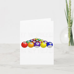 Tarjeta Famoso Pool Art Para Hombres Mujeres Billiards Lov