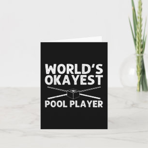 Tarjeta Famoso Pool Art Para Hombres Mujeres Billiards Lov