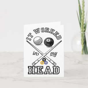 Tarjeta Famoso Pool Art Para Hombres Mujeres Billiards Lov