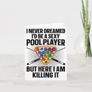 Tarjeta Famoso Pool Art Para Hombres Mujeres Billiards Lov