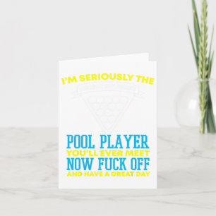 Tarjeta Famoso Pool Player Y Billar