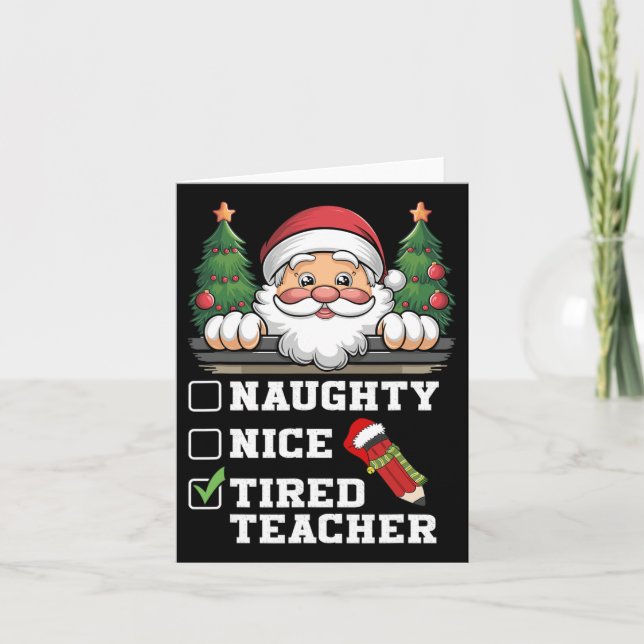 Tarjeta Famoso profesor Naughty Navidades de profesores mu (Anverso)