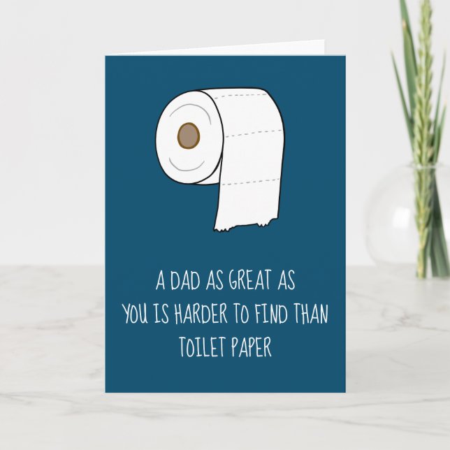Tarjeta Famosos padres Día papá amor regalo de papel higié (Anverso)