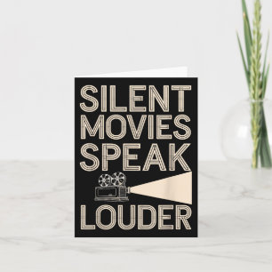 Tarjeta Fan de película silenciosa amante del cine de moda