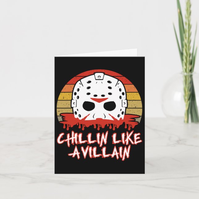 Tarjeta Fanático de Películas de Terror Chillin Like A Vil (Anverso)