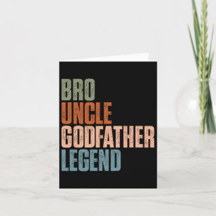 Tarjeta Fanático del tío del padrino Leyenda Funny Tíos