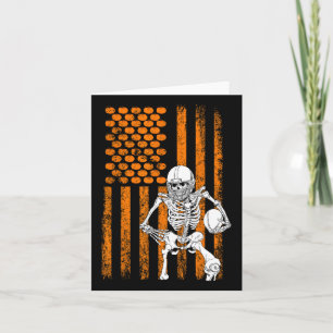 Tarjeta Fanático Jugador de Fans Regalo Skeleton Halloween