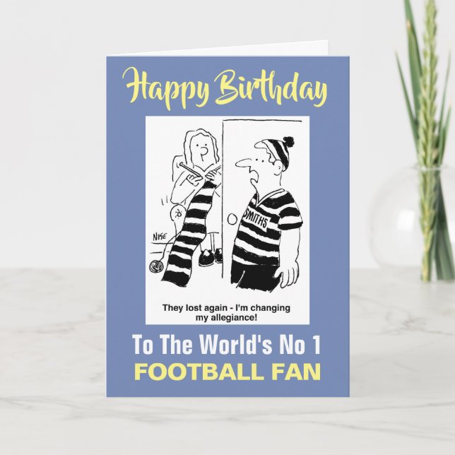 Tarjeta Fanático número 1 del mundo - Feliz cumpleaños (Anverso)