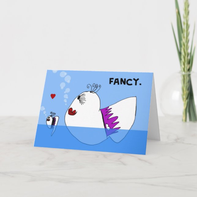 Tarjeta Fancy Fish Notecard (Anverso)