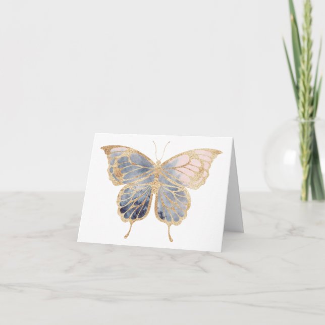 Tarjeta Fancy Gold Butterfly BLANK (Anverso)