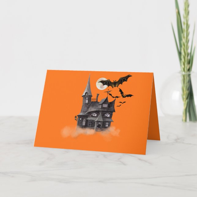 Tarjeta Fangtastic Naranja Halloween (Anverso)