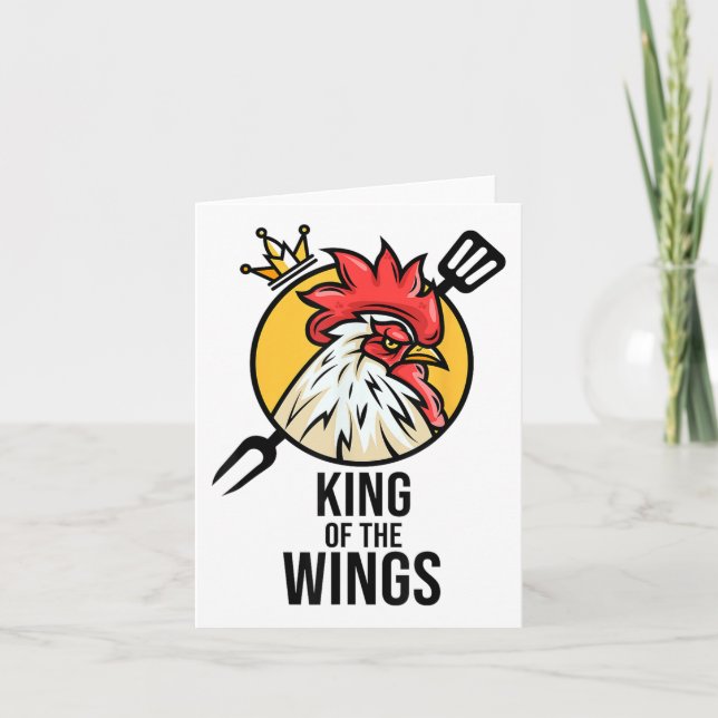 Tarjeta Fans de Bbq Drumstick regalo F de Funny Chicken Ki (Anverso)