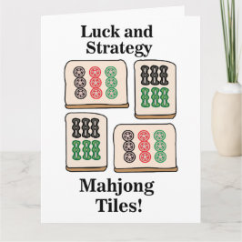 Tarjeta Fans de Mahjong Tiles Luck Strategy Player