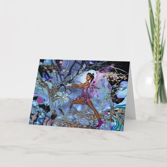 Tarjeta Fantasía Art Purple Fairy (Anverso)