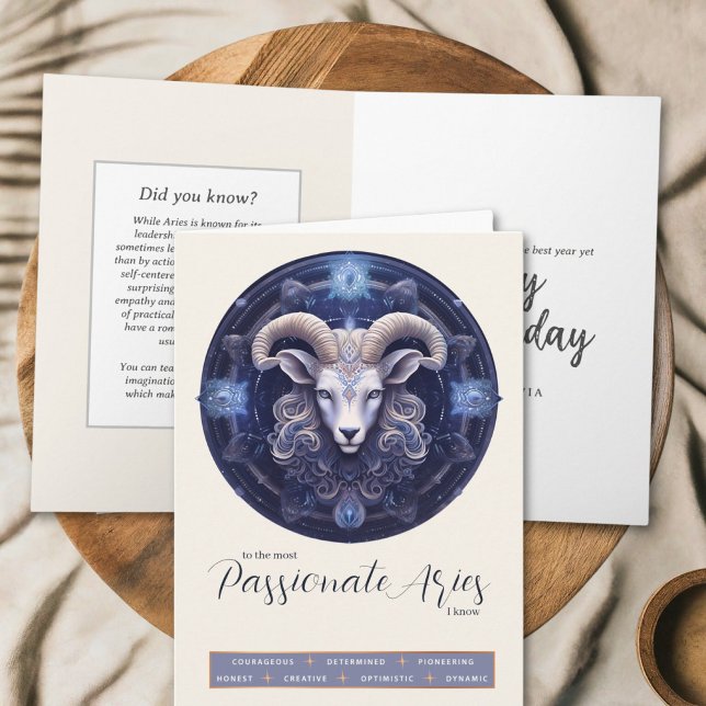Tarjeta Fantasía celestial Símbolo de la Ram zodiaco Aries (Subido por el creador)