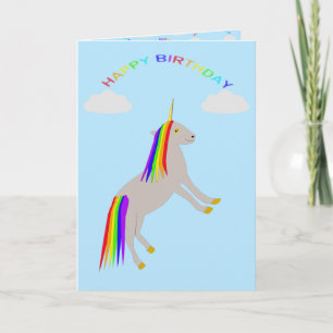 Tarjeta Fantasía cumpleaños Unicornio Personalizado de arc