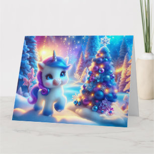 Tarjeta Fantasía de bebés unicornios