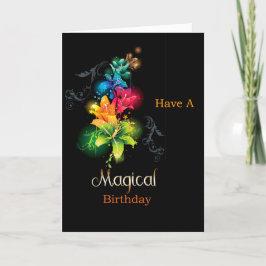 Tarjeta Fantasía de color neón Flowday Cumpleaños