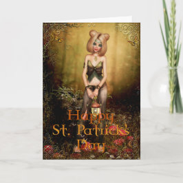 Tarjeta Fantasía en la carta del Día de Woods St. Patrick