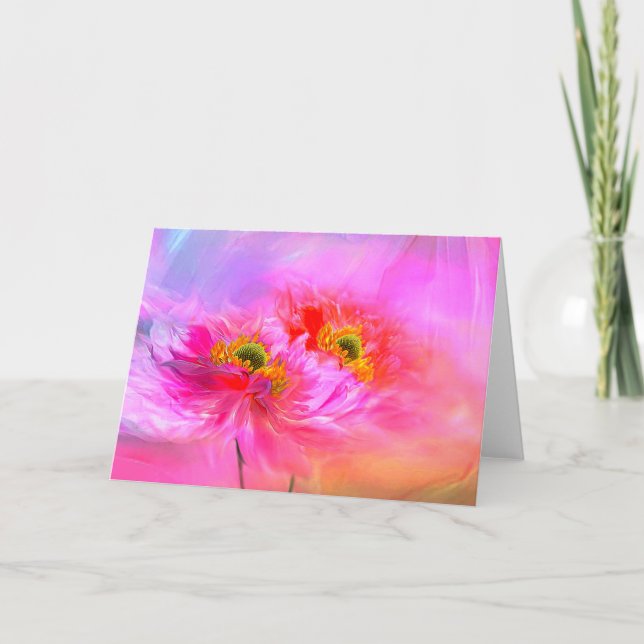 Tarjeta Fantasía floral (Anverso)