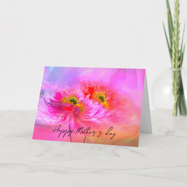 Tarjeta Fantasía floral Día de la Madre (Anverso)