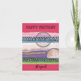 Tarjeta Fantasía por la caída, medios mixtos, tu nombre, c