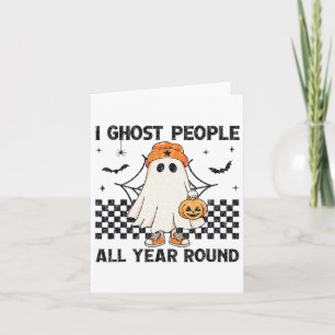 Tarjeta Fantasma A La Gente Todo El Año Halloween
