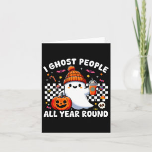 Tarjeta Fantasma A La Gente Todo El Año Retro Gracioso Hal