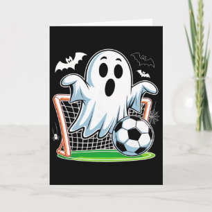 Tarjeta Fantasma Boo Jugando Fútbol Divertido Fútbol de Ha