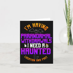 Tarjeta Fantasma Caza paranormal Halloween Espíritu H