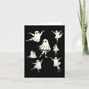 Tarjeta Fantasma de ballet Bailarina de ballet espeluznant