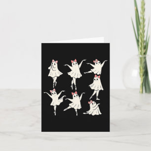Tarjeta Fantasma de ballet Bailarina de ballet espeluznant