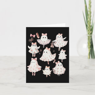 Tarjeta Fantasma de ballet Bailarina de ballet espeluznant