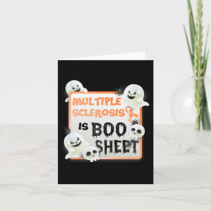 Tarjeta Fantasma De Boo Halloween Ms Esclerosis Múltiple E