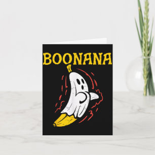 Tarjeta fantasma de Boonana plátano halloween espeluznante