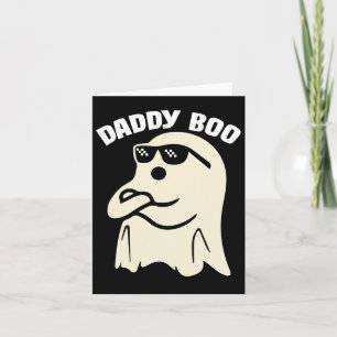 Tarjeta Fantasma de disfraces de papi Boo Halloween