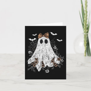 Tarjeta Fantasma de encaje floral cúrcuma Bow Spooky Bouje