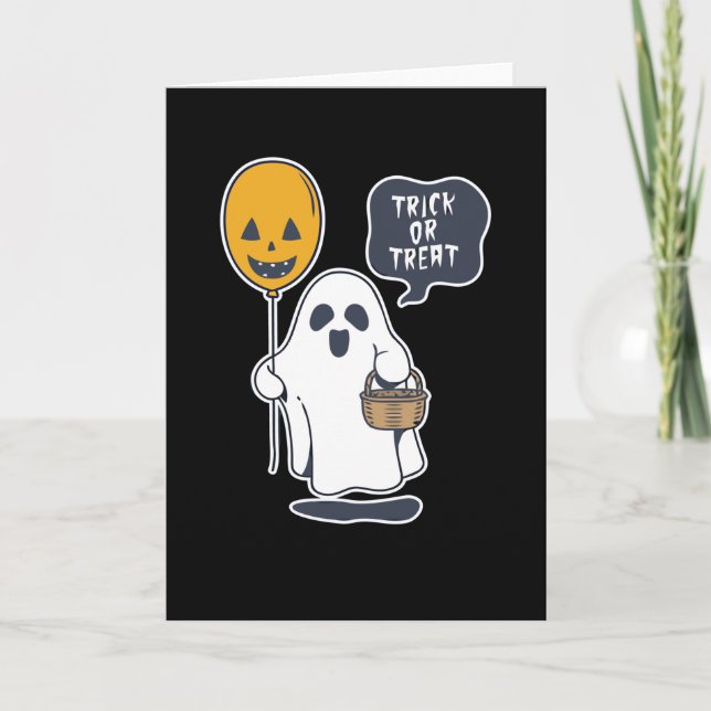 Tarjeta Fantasma de Halloween (Anverso)