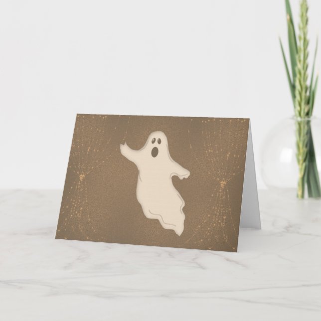 Tarjeta Fantasma de Halloween (Anverso)