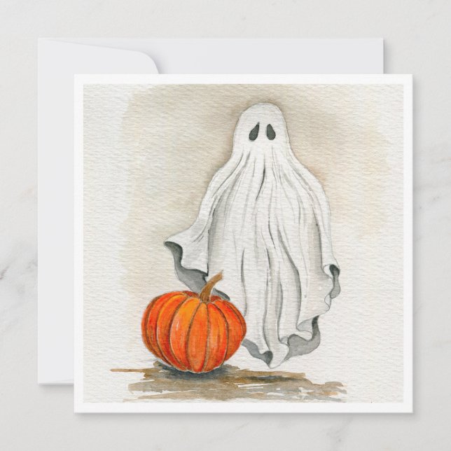Tarjeta fantasma de Halloween (Anverso)