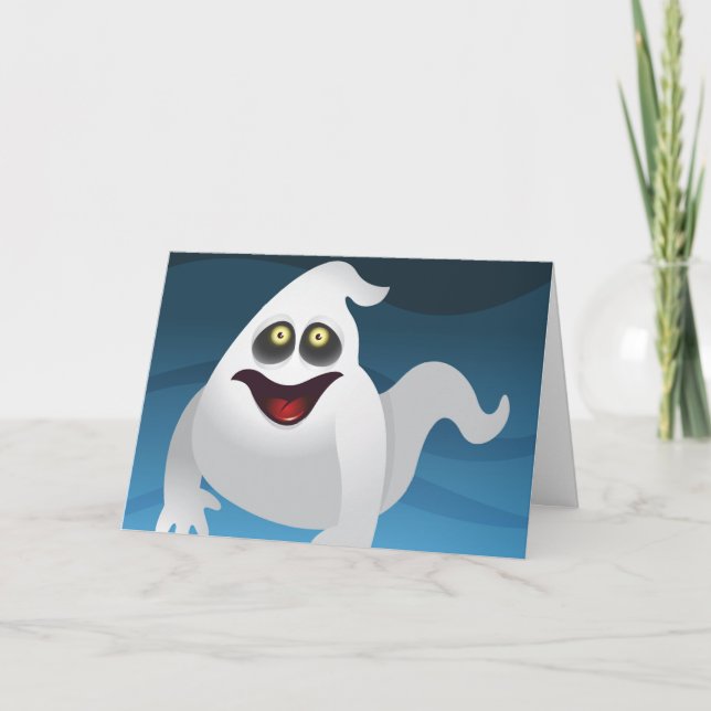 Tarjeta fantasma de Halloween (Anverso)