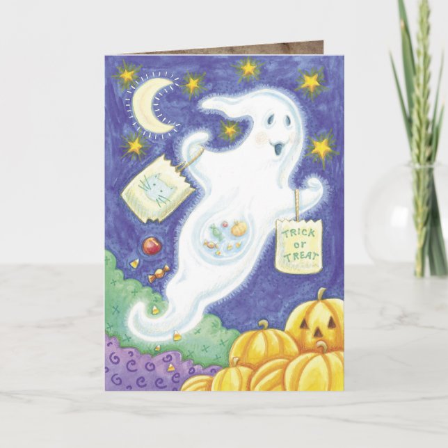 Tarjeta Fantasma de Halloween (Anverso)