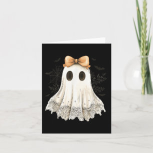 Tarjeta Fantasma De Halloween Cuidada Con Estilo De Espant