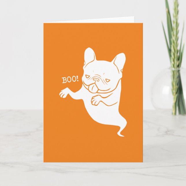 Tarjeta Fantasma de Halloween de la metida de pata de (Anverso)