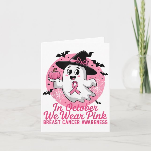 Tarjeta Fantasma De Halloween En Octubre Usamos Cance De M (Anverso)