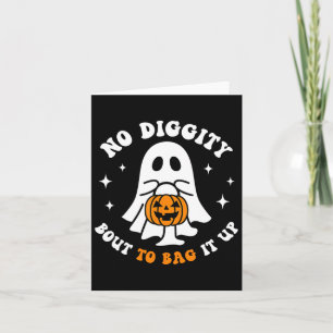 Tarjeta Fantasma De Halloween No Hay Dificultad Para Enten