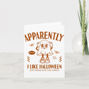 Tarjeta Fantasma Divertido Aparentemente, Me Gusta Hallowe