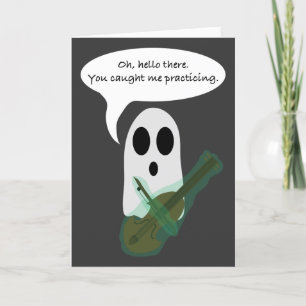Tarjeta Fantasma divertido de Halloween