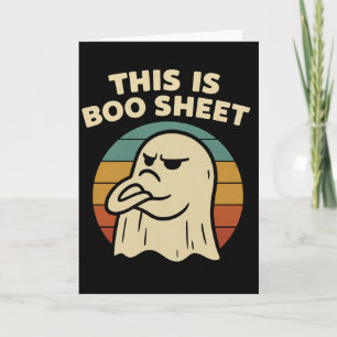 Tarjeta Fantasma Divertido "Esto Es Hoja de Boo" Retro Hal