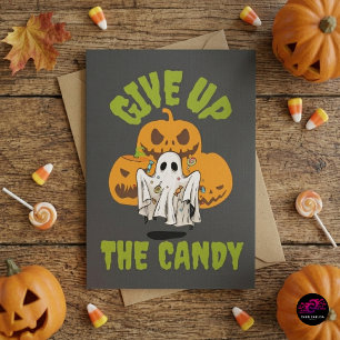 Tarjeta Fantasma Divertido Rinde El Caramelo Halloween